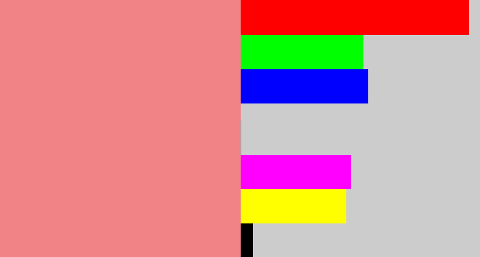 Hex color #f18387 - blush pink