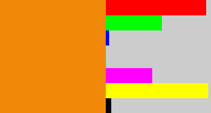 Hex color #f18807 - pumpkin orange