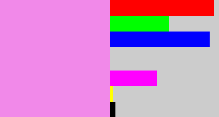 Hex color #f189e9 - purply pink