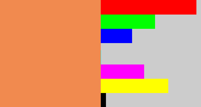 Hex color #f18a4f - faded orange