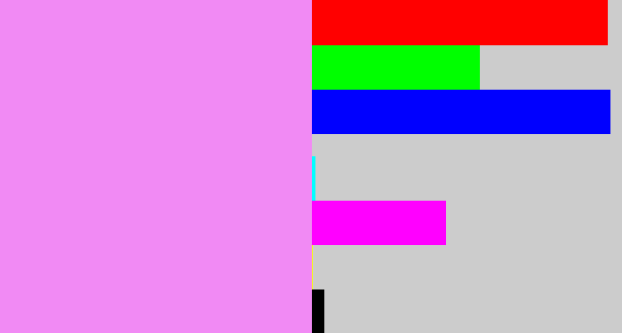 Hex color #f18af4 - purply pink