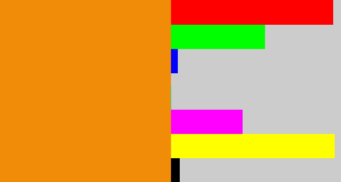 Hex color #f18c09 - tangerine