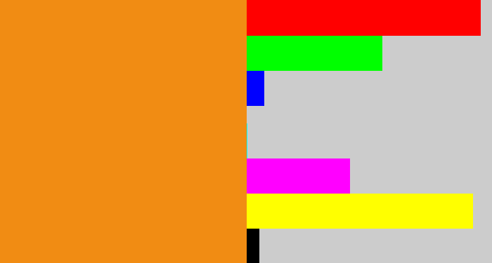 Hex color #f18c13 - tangerine