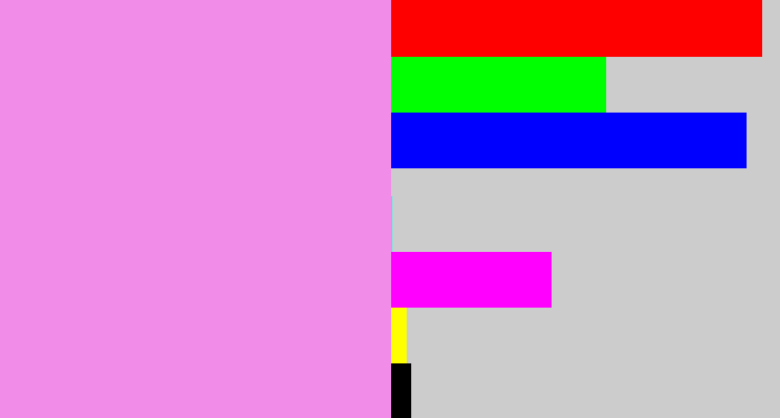 Hex color #f18de8 - purply pink