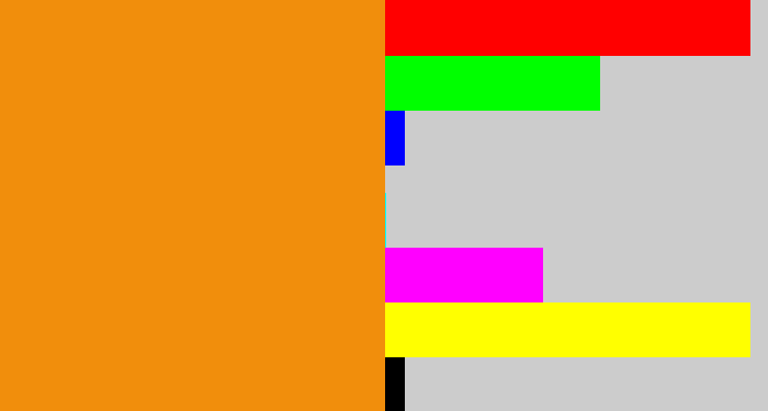 Hex color #f18e0c - tangerine