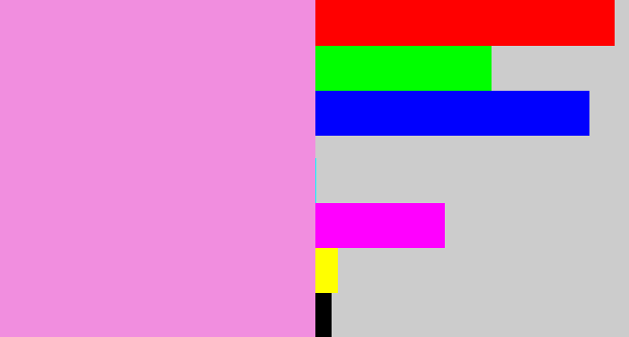Hex color #f18edf - lavender pink