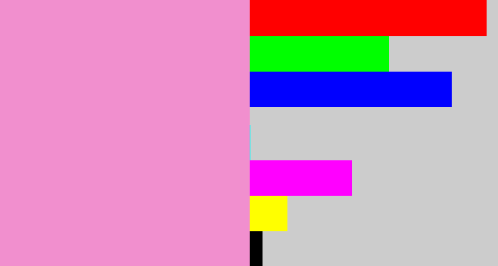 Hex color #f18fce - bubblegum pink