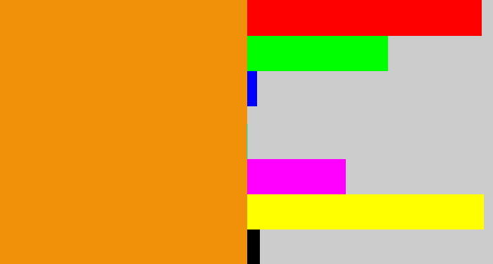 Hex color #f19109 - tangerine