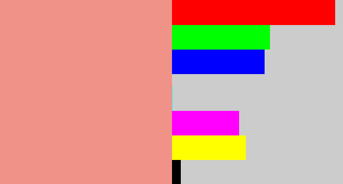 Hex color #f19289 - blush