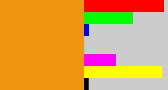 Hex color #f19510 - tangerine