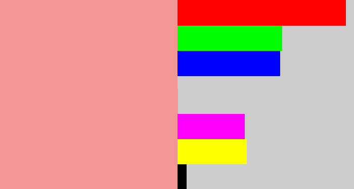 Hex color #f19694 - blush
