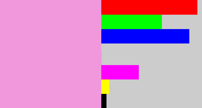 Hex color #f198dd - lavender pink