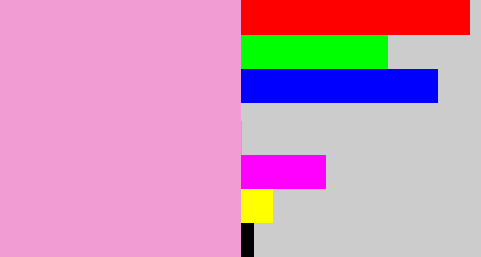 Hex color #f19cd2 - powder pink