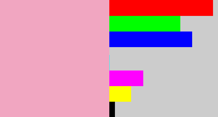 Hex color #f1a6c1 - soft pink