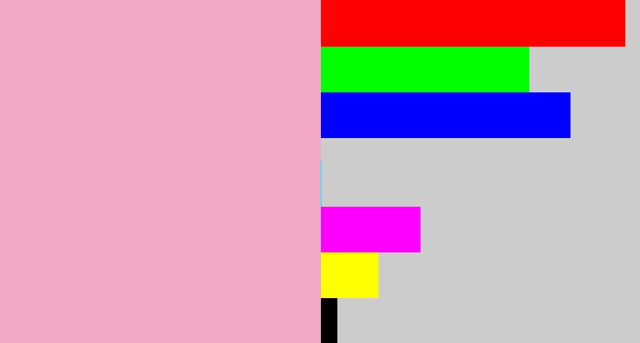 Hex color #f1a7c6 - soft pink
