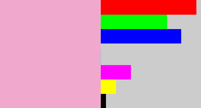 Hex color #f1a8cd - powder pink
