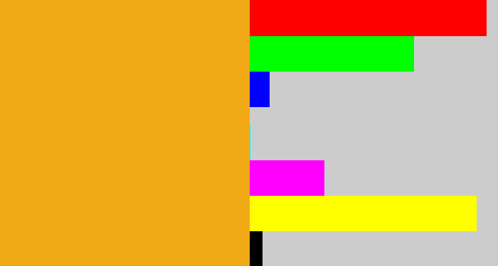 Hex color #f1a915 - squash