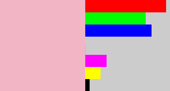 Hex color #f1b5c6 - soft pink