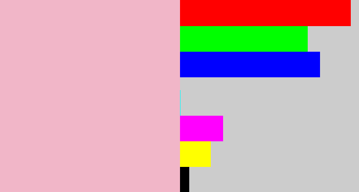 Hex color #f1b6c8 - baby pink