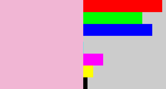 Hex color #f1b6d4 - powder pink