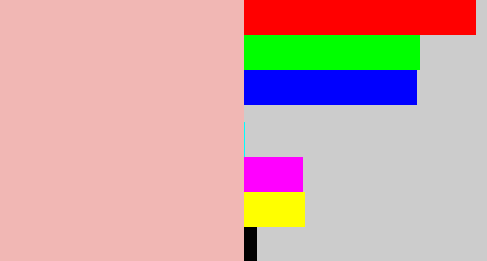 Hex color #f1b7b4 - soft pink