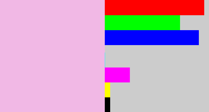Hex color #f1b8e5 - powder pink