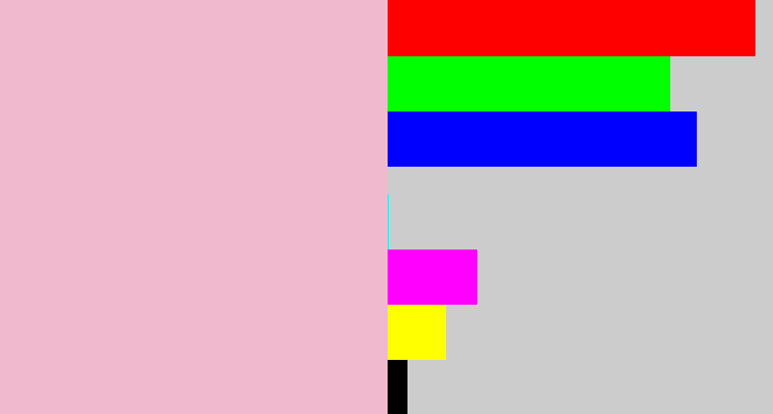 Hex color #f1b9cd - pastel pink