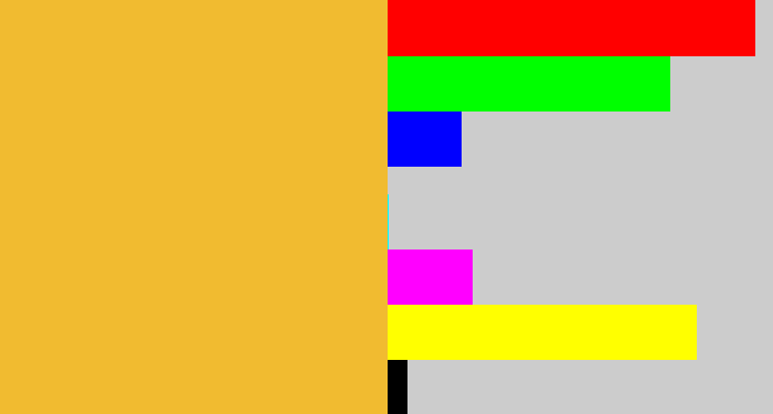 Hex color #f1bb30 - macaroni and cheese