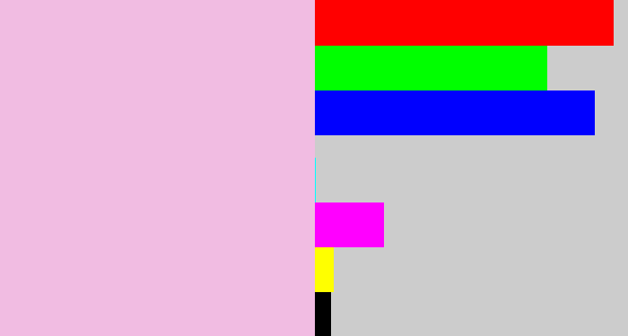 Hex color #f1bce2 - pale pink