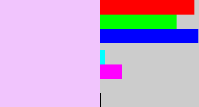 Hex color #f1c5fd - light lilac