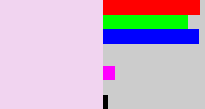 Hex color #f1d4f0 - very light purple
