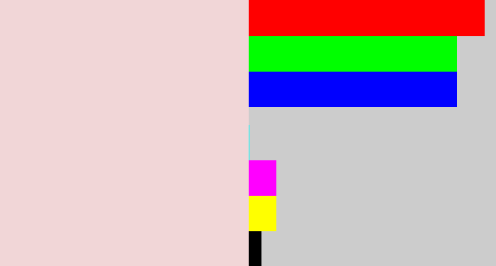 Hex color #f1d6d7 - pale pink