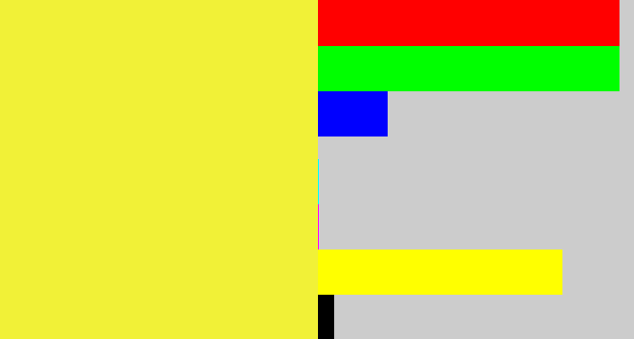 Hex color #f1f137 - off yellow