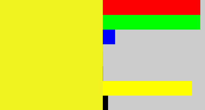 Hex color #f1f21f - sunny yellow