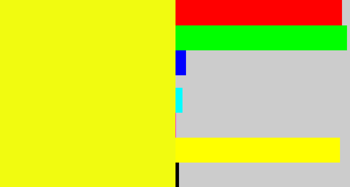 Hex color #f1fb10 - yellow