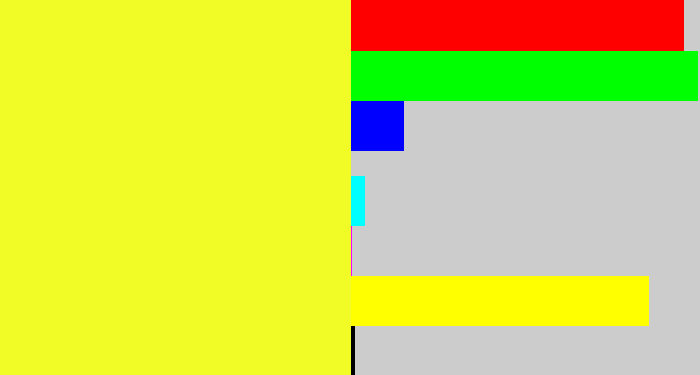 Hex color #f1fc27 - lemon yellow