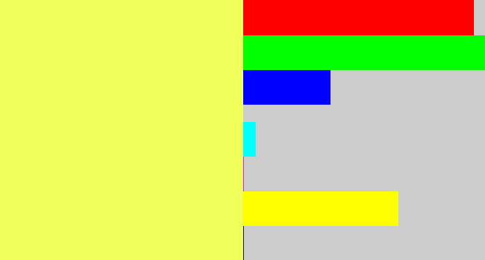 Hex color #f1ff5b - canary