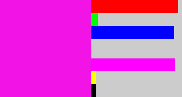 Hex color #f213e7 - pink/purple