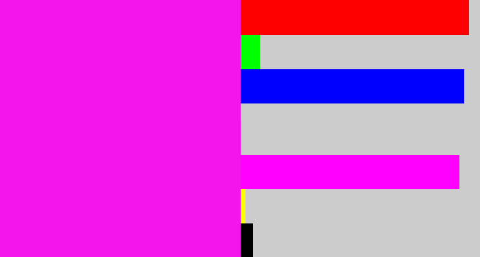 Hex color #f215ec - pink/purple