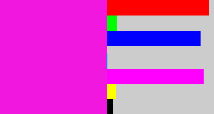 Hex color #f217de - pink/purple