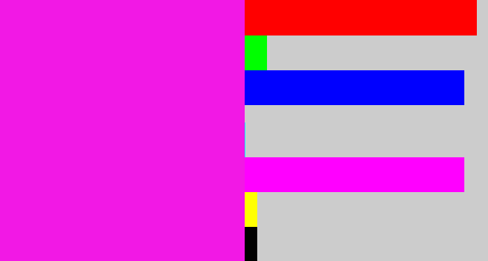 Hex color #f218e5 - pink/purple
