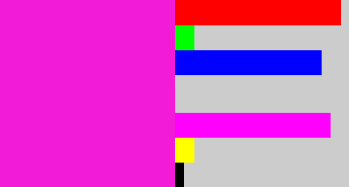 Hex color #f21bd7 - fuchsia