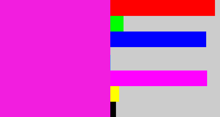 Hex color #f21edf - pink/purple