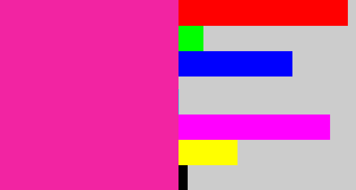 Hex color #f224a2 - shocking pink