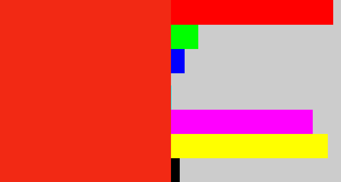 Hex color #f22914 - vermillion