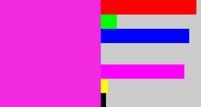 Hex color #f229e1 - pink/purple