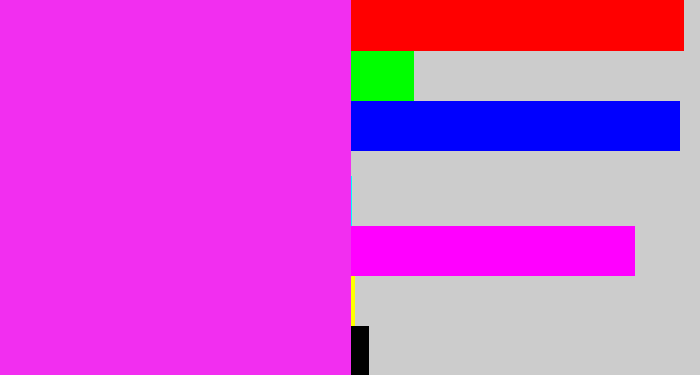 Hex color #f22ef0 - pink/purple