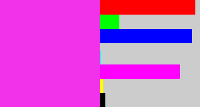 Hex color #f231eb - pink/purple