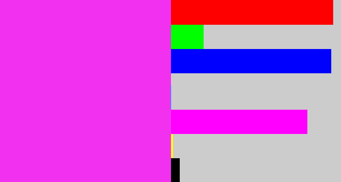 Hex color #f231f0 - pink/purple