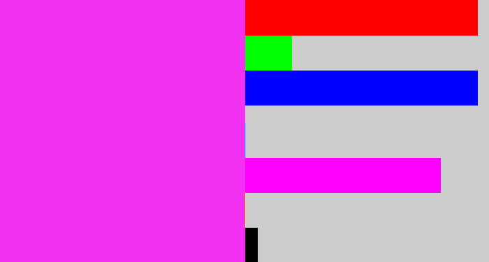 Hex color #f231f3 - pink/purple